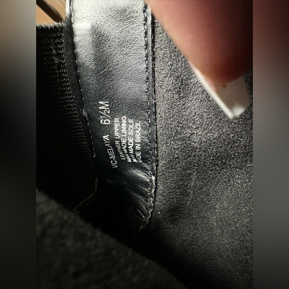 Vince Camuto 6.5 Womens knee high black heel leather boots preowned - Picture 5 of 7